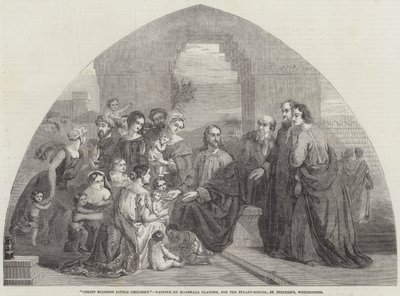 Cristo bendiciendo a los niños de Marshall Claxton